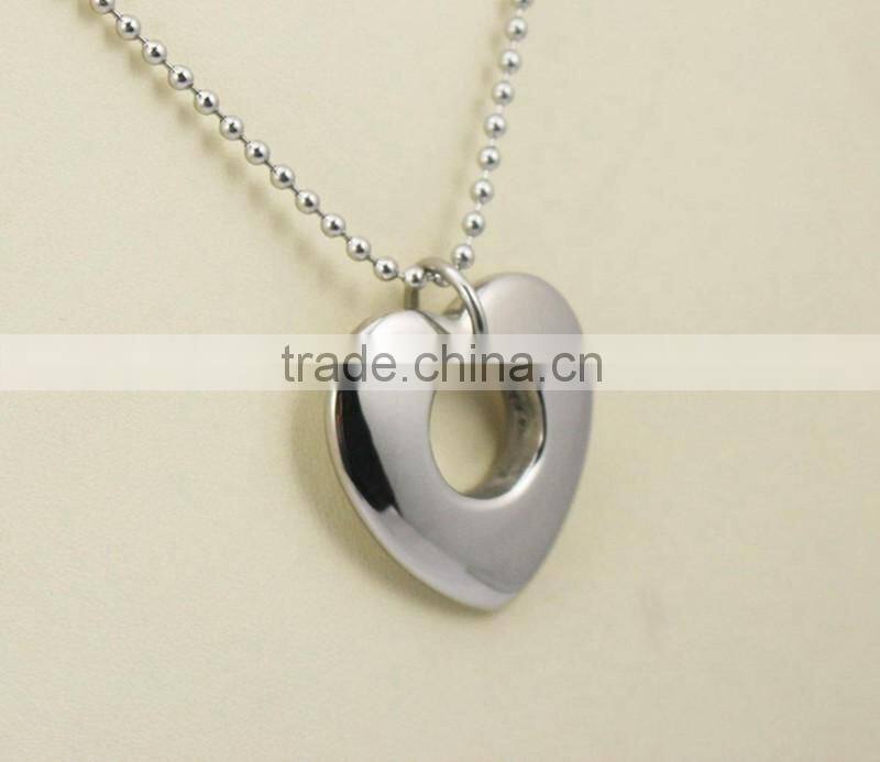 316L Stainless Steel Heart Shape Pendant Fashion Necklace