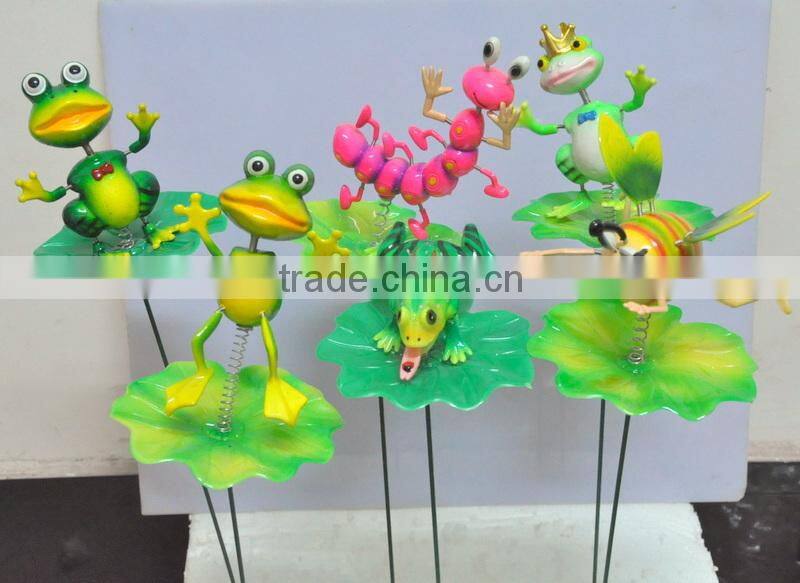 4 Inch Caterpillar with Umberlla Garden Decoration Plastic, Garden Sticks
