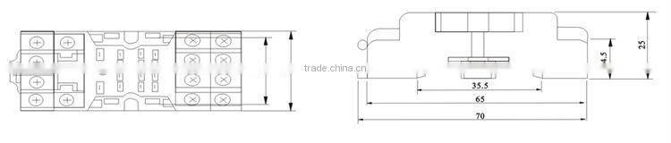 PYF14.5A Miniature General Purpose 300VAC 10A Remote Electric Rail Solid State Plastic Relay Socket with CE
