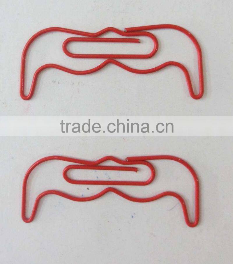 Fancy Colorful Cartoon Mustaches Paperclips Shaped Paperclips