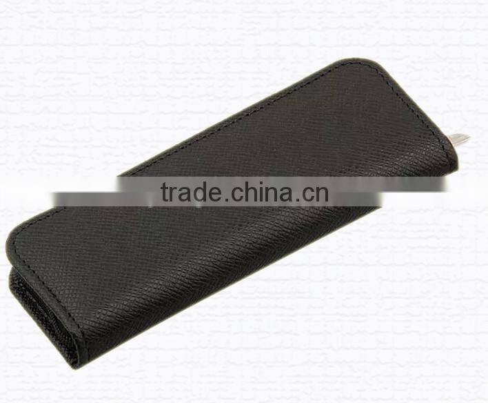 Wholesale travel single custom display leather case for pens,pu pen bag