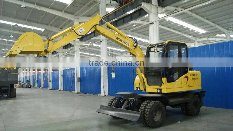 DLS865-9A 5.8Ton china wheel excavator used for digging ditches and rural reformation
