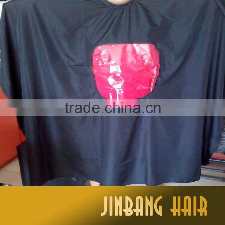 2016 Wholesale baber stylist cap gown hair cutting salon apron with window