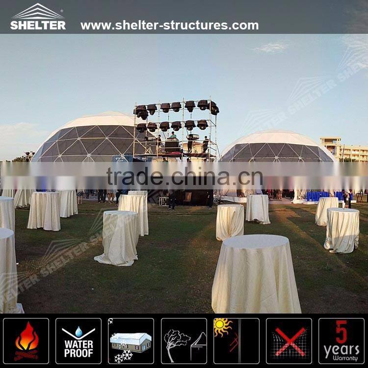 15m Diameter Durable Water Resistant Half Sphere Tents for event