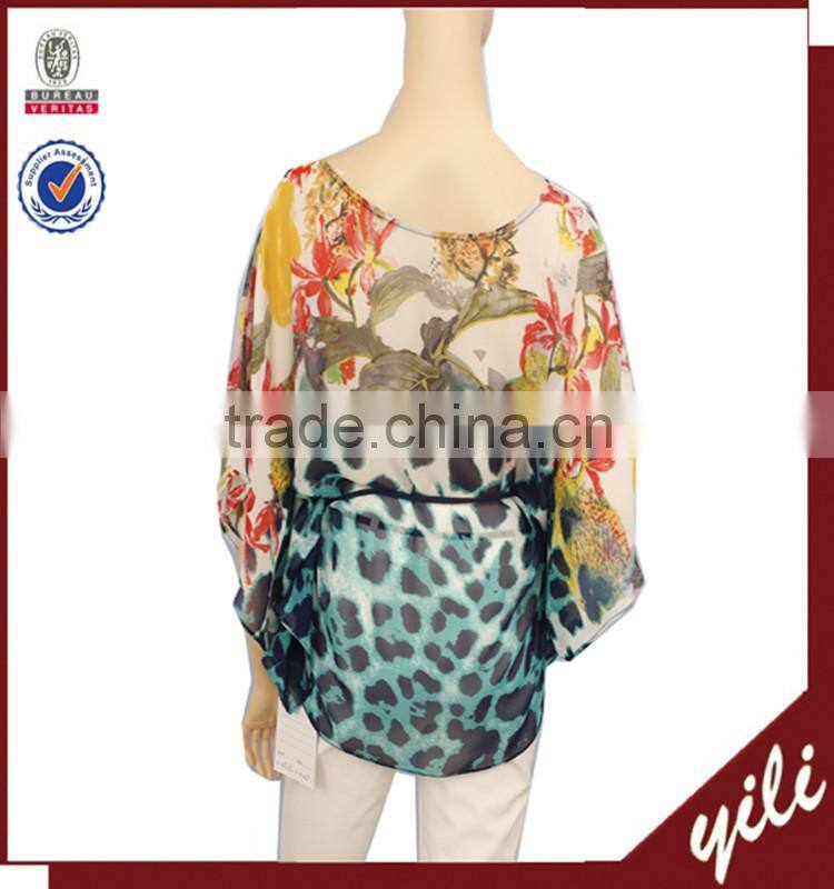 2016 New long sleeve print tops women indian clothing wholesale