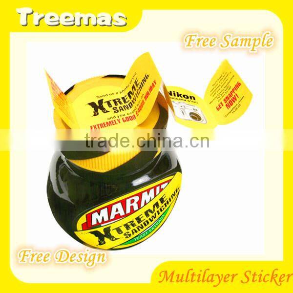 2014 new production to promotion multilayer sticker