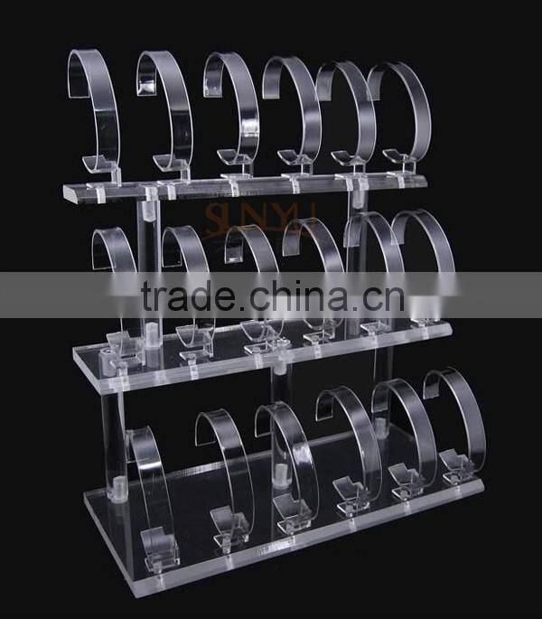 Clear Acrylic Watch Display With Lid And Watch Stand