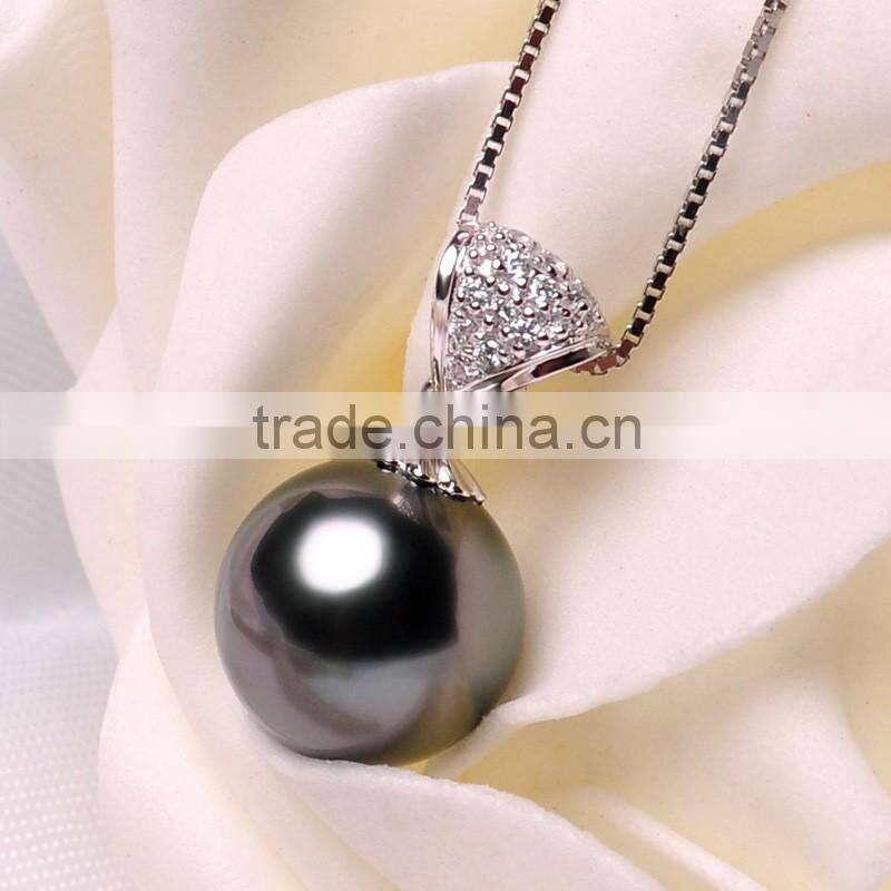 jewelry stores 9--10mm saltwater tahitian black pearls pendant for sales
