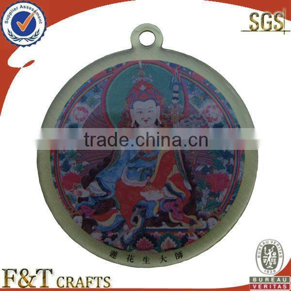 cheap no minimum stainless steel offset print keychain promotion for business gift