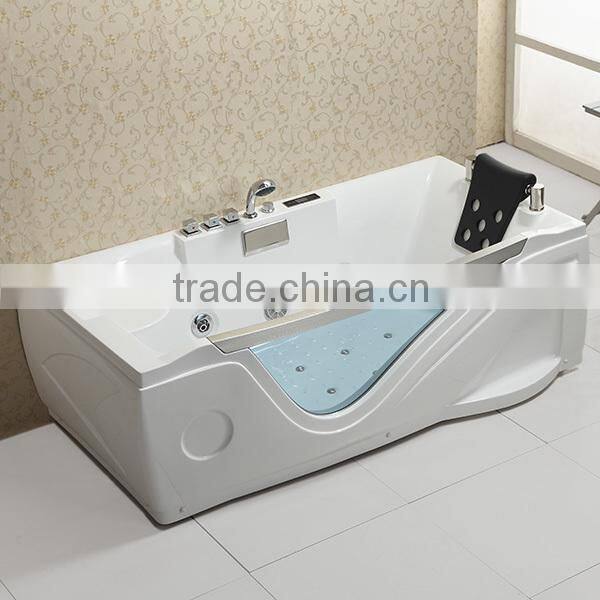 Corner CE white color acylic whirlpool japanese hot tub