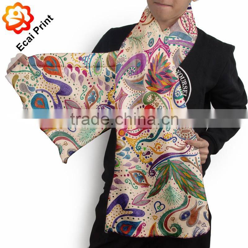 high quality newest design custom made digital printing winter scarf