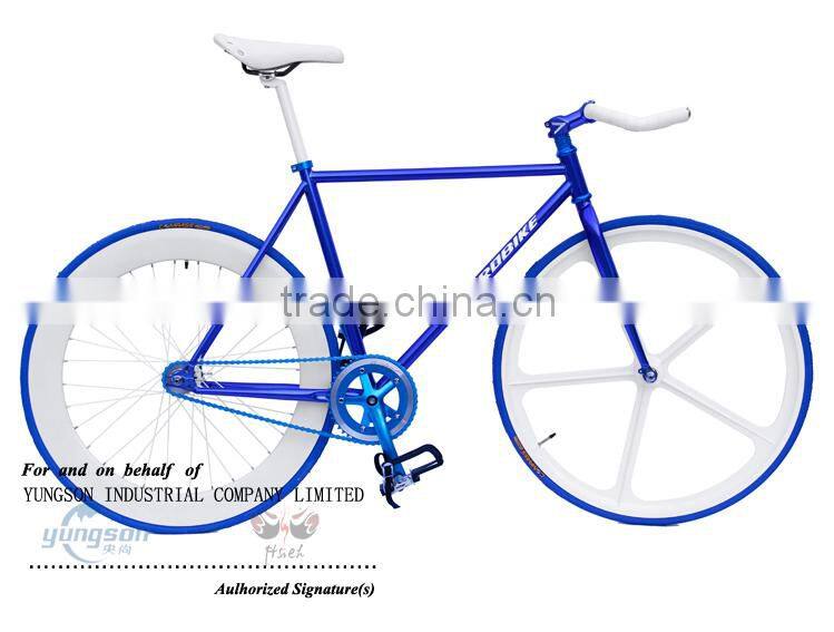 Classical design Aluminium Anodized fixed gear bicycle with single speed bike for wholesale