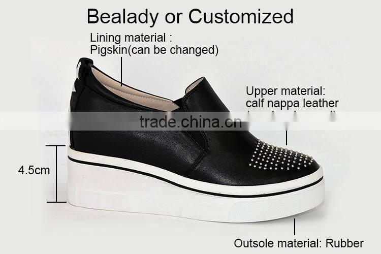 Cheap price rubber sole hidden heel brand air sports sneakers women shoe