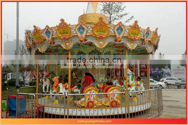 kids attracion! 2014 most popular luxury amusement park carousel horses for sale