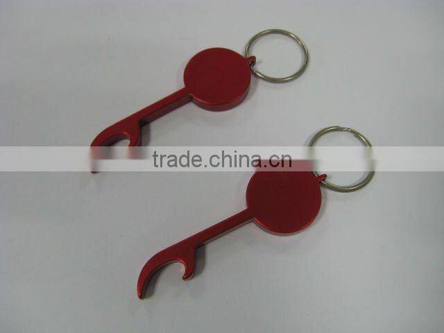 supply various cheap hot sales promotional aluminum bottle opener with keychain