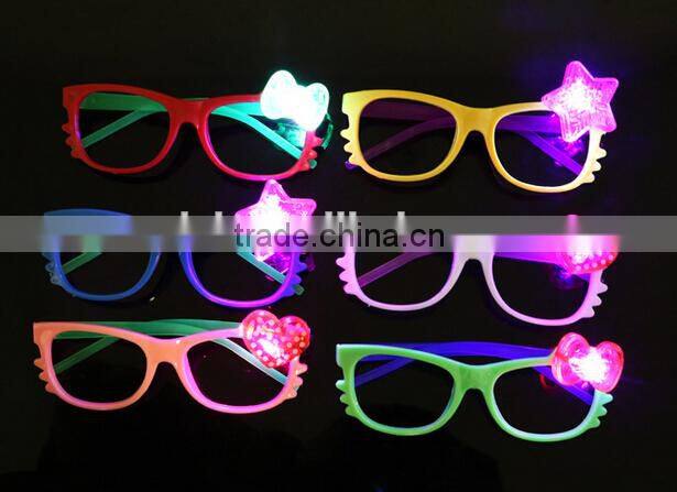 Plastic Flashing Light Up LED Glasses for girls