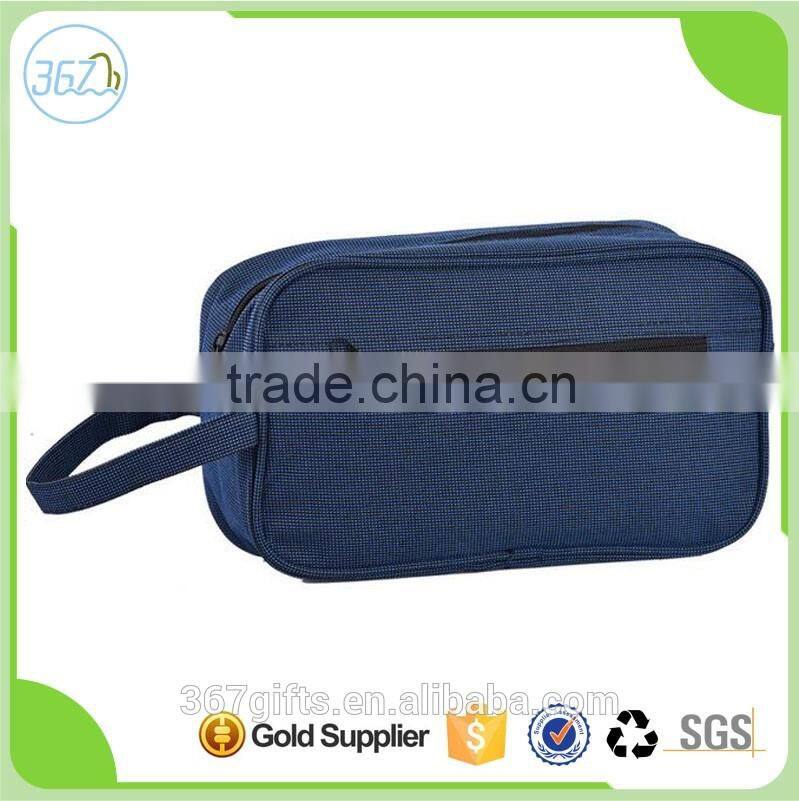 2016 Hangbag Ladies Ripstop Plain Pouch Travel Cosmetic Bag with Handle