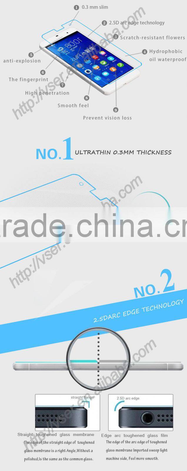 Superhard h9 TPU anti shock screen protector for LG LS751