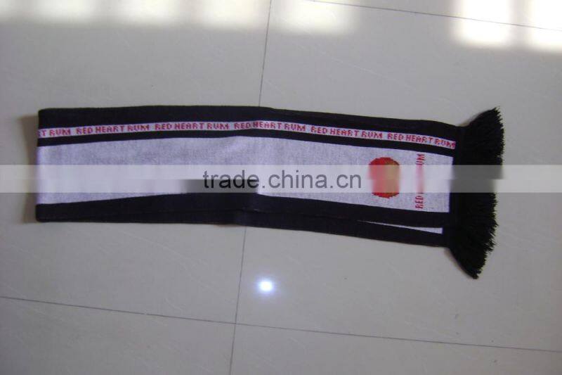 promotional customized 100% acrylic red knitted jacquard hat/scarf set with customized logo for adults