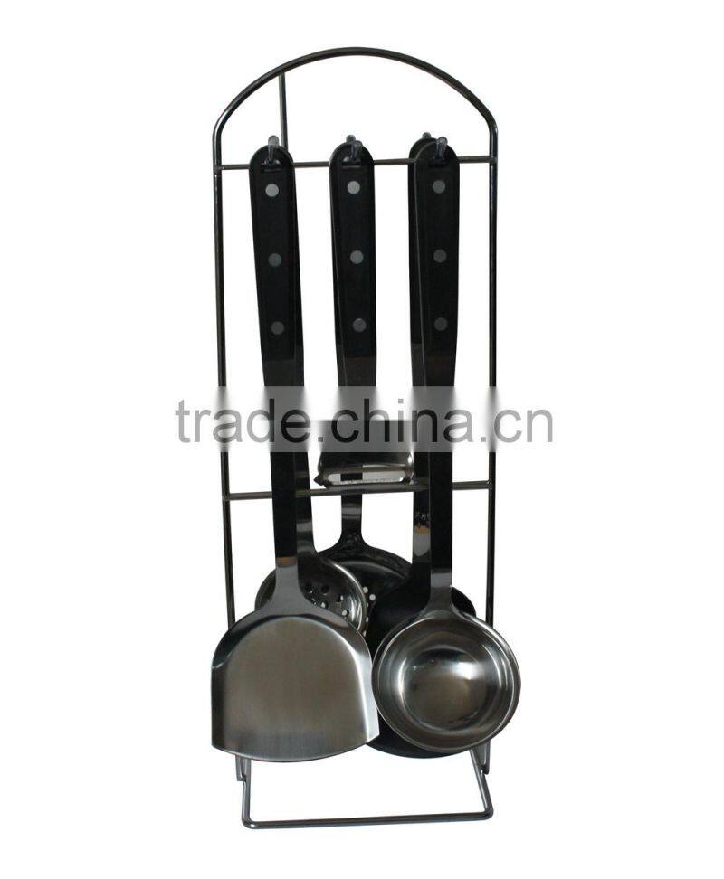 2015 popular salel 6 pcs metal tools stainless steel kitchen utensils sets with plastic handle CE / EU, FDA, LFGB, SGS