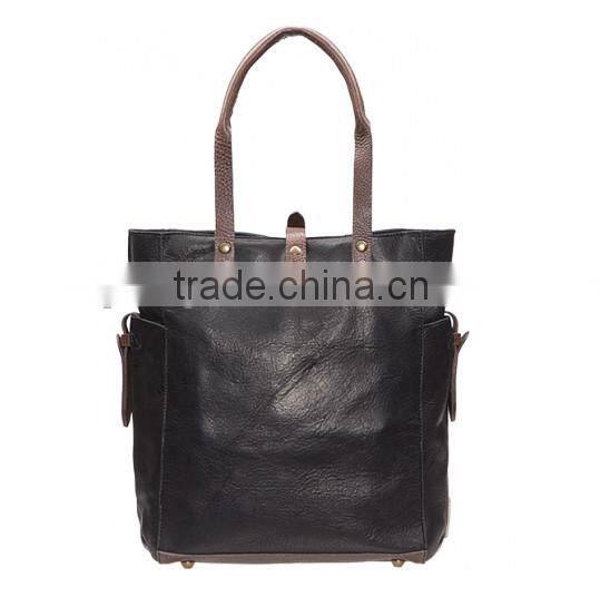 2015 Urban fashion lady genuine leather handbag/totebag/shoulder bag