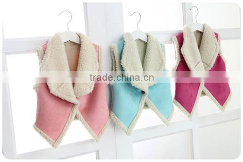 children faux fur vest without hood