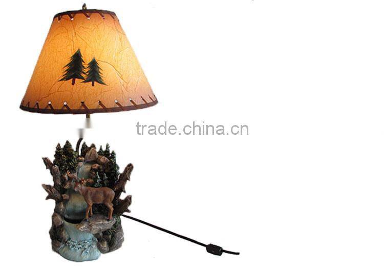 resin craft led table lamp in the shape of deer