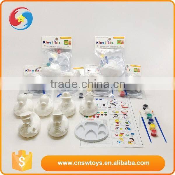 Kindergarten Educational plaster duck DIY drawing painting toy