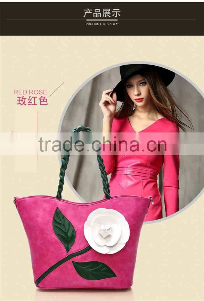 Big Tote Floral Embroidery Sling Bags New Style Ladies Handbags