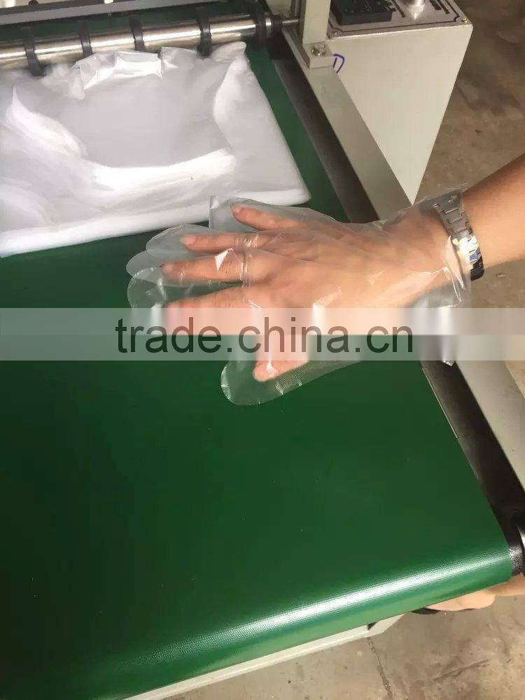 WG 500 double layers disposable plastic glove making machine price
