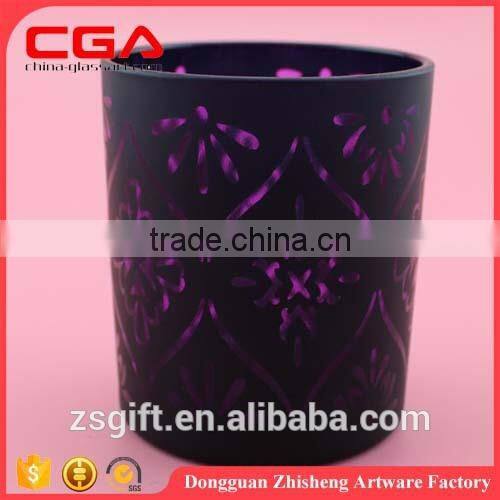 Chinese factory produce colorful fashion glass candle holders for home decoration