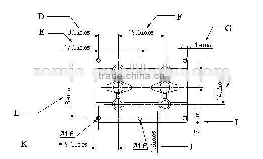 Custom silicone pad with gold conductive grain
