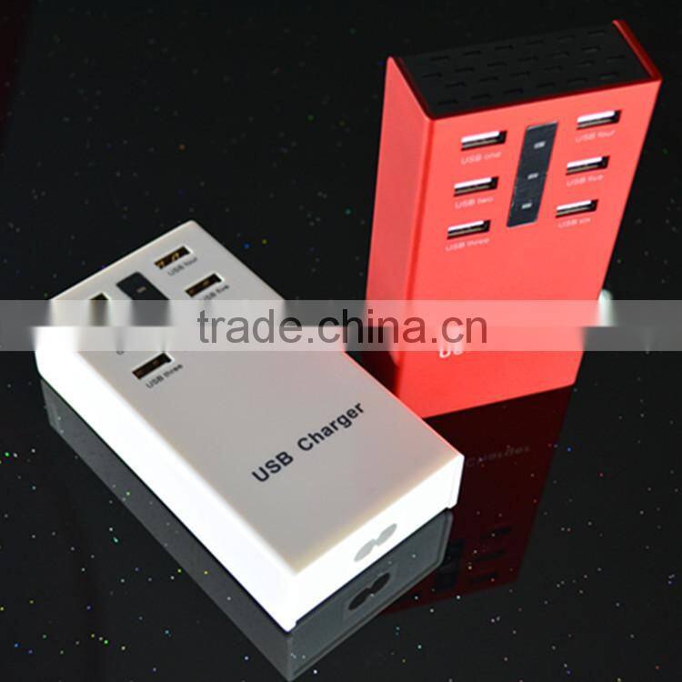 new products 6 port 40W multi port usb charger
