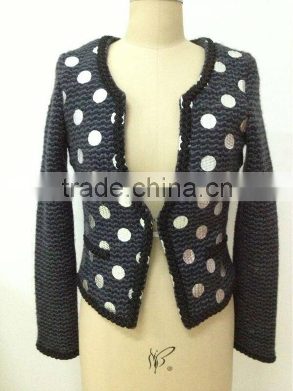 ladies long sleeve wool open front cardigan 2016