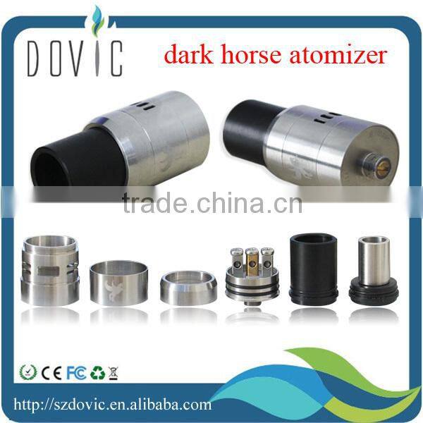 blue/black/brass/copper/stainless dark horse rda clone atomizer with rapid delivery