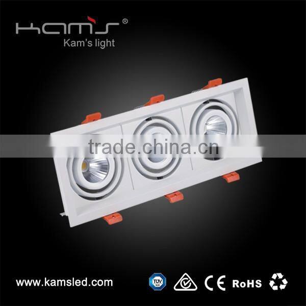 Hot Sales led gimbal ceiling downlight LED Grille Light 10W/20W/30w/40w/60w 2 headsled grille light