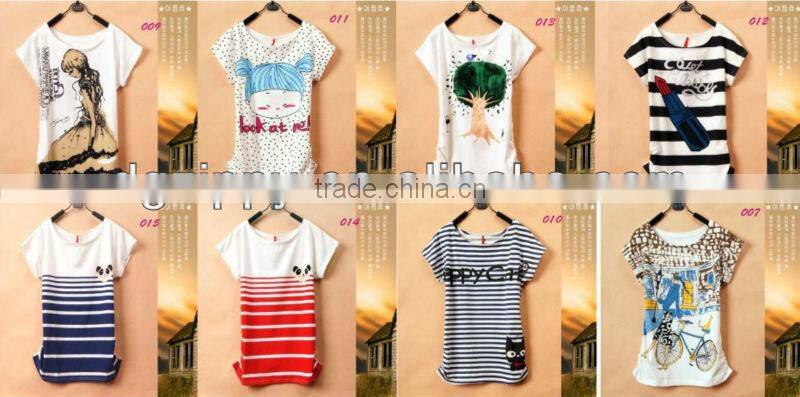 2013 Hot Selling New Design Mickey Mouse Printed T-Shirts/tees polo shirt women type short sleeve printed t-shirts