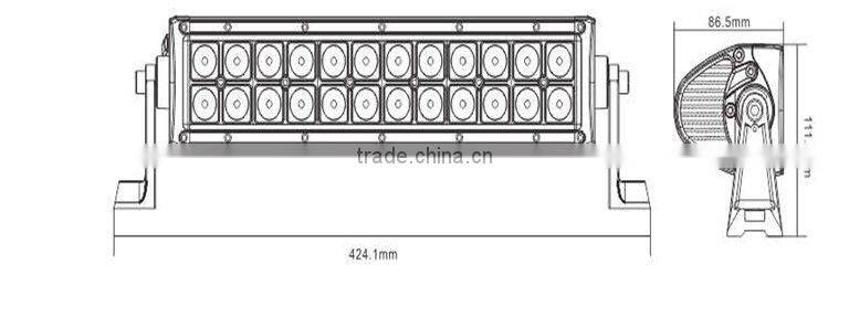 ShengWell 72W CREE led light bar IP67 9-32V Flood/Spot/Combo Double Row led light bar CREE led light bar 72W