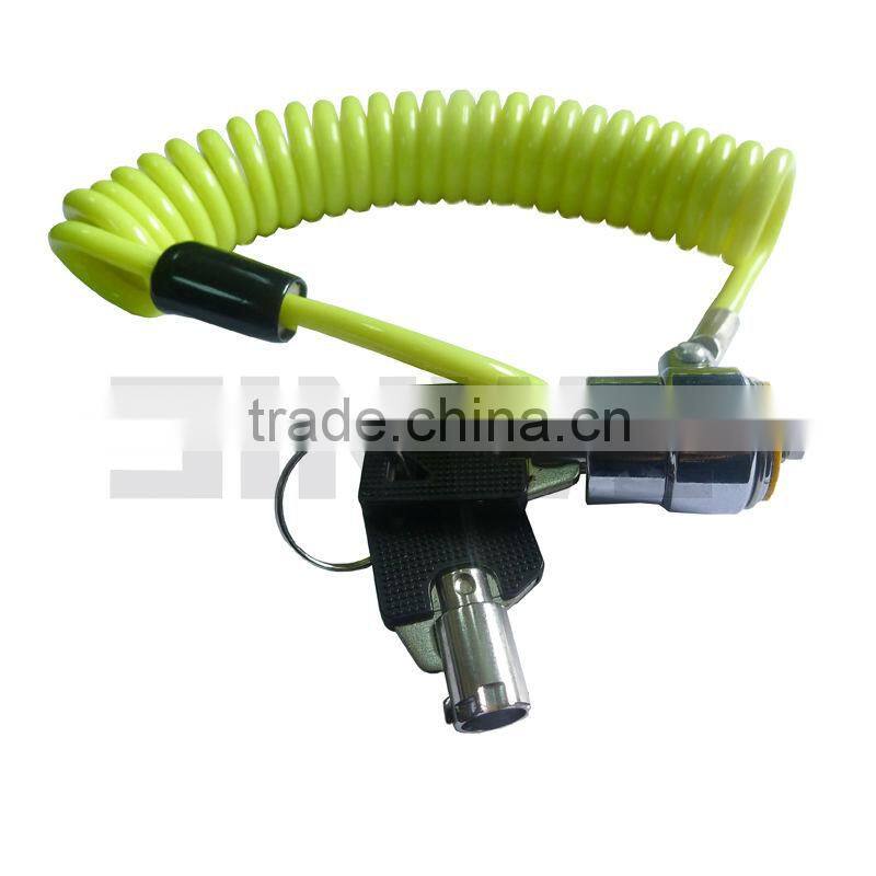 High security computer laptop spring coil lock