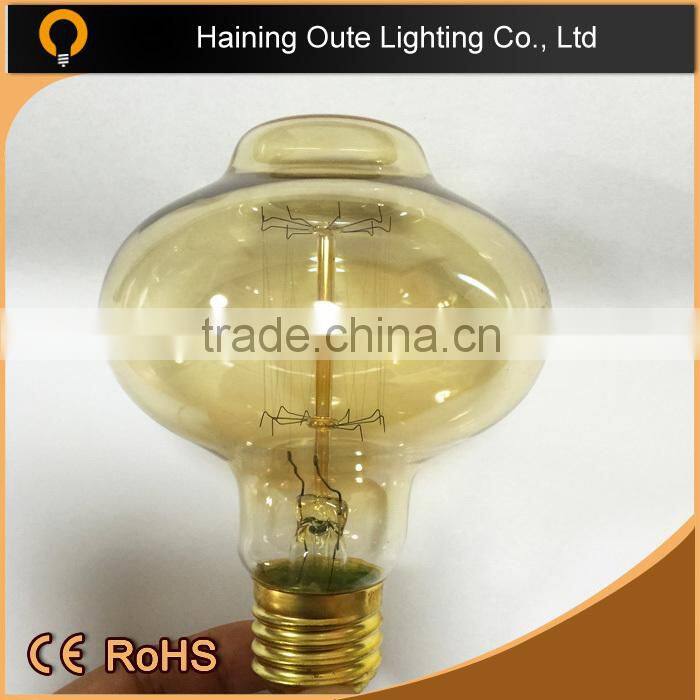 T14 filament edison bulbs straight & spiral filament shape