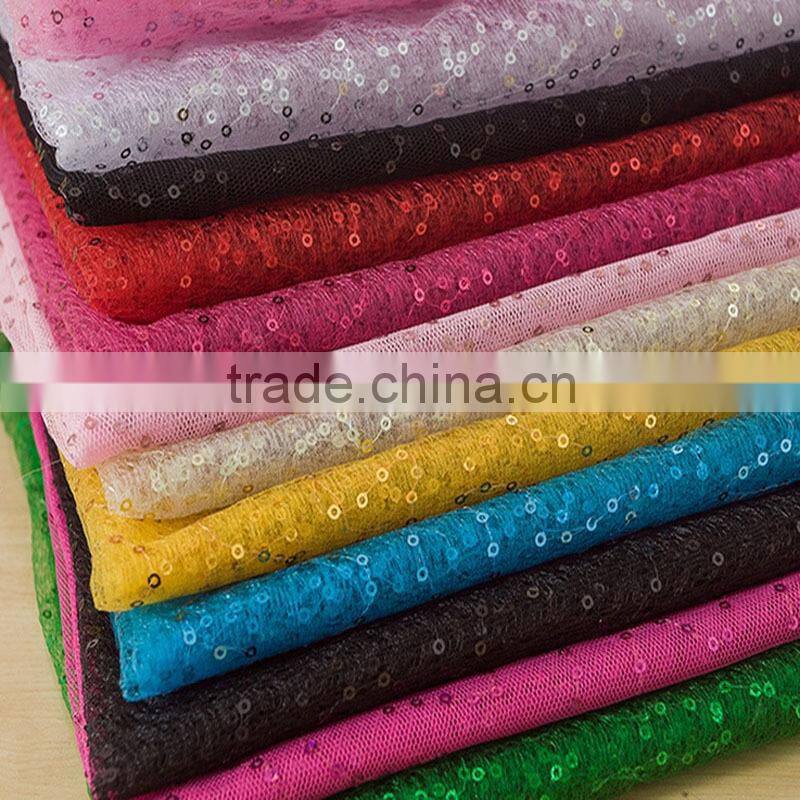 sequin tulle fabric for clothing wedding