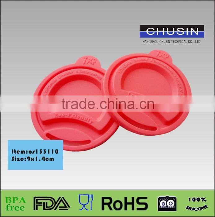 100% food grade eco-friendly FDA standad silicone lid
