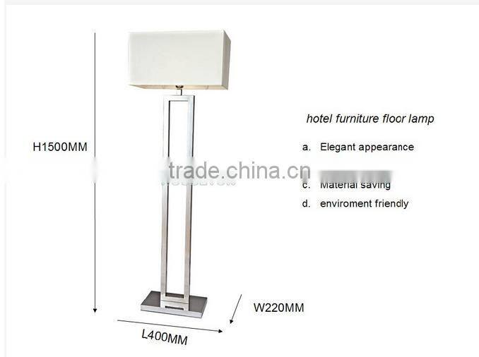 Indoor chrome base rectangle floor lamp with reading light,Rectangle floor lamp with reading light F1005