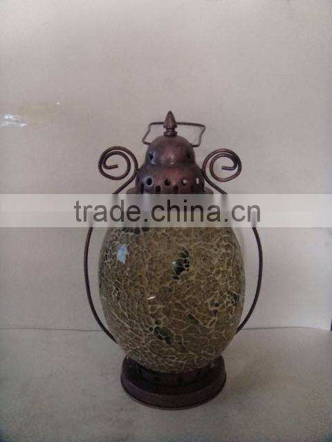 hanging mosaic glass lamp