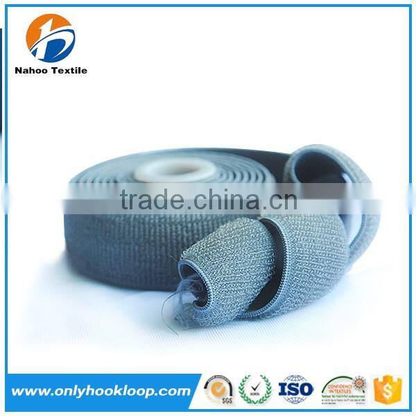 Custom adjustable elastic hook and loop straps, logo printed elastic hook and loop tape