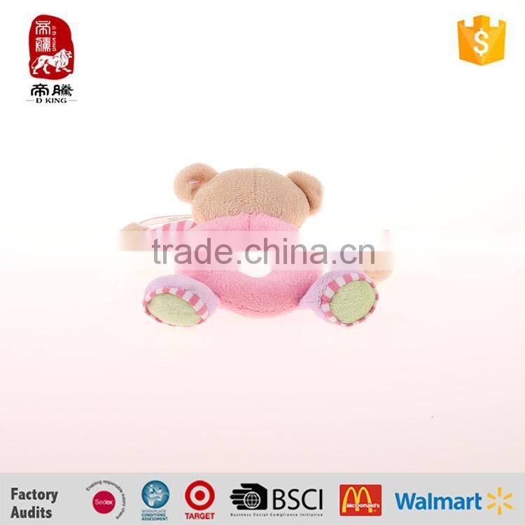 lovely bear baby plush toys handbell manufacture