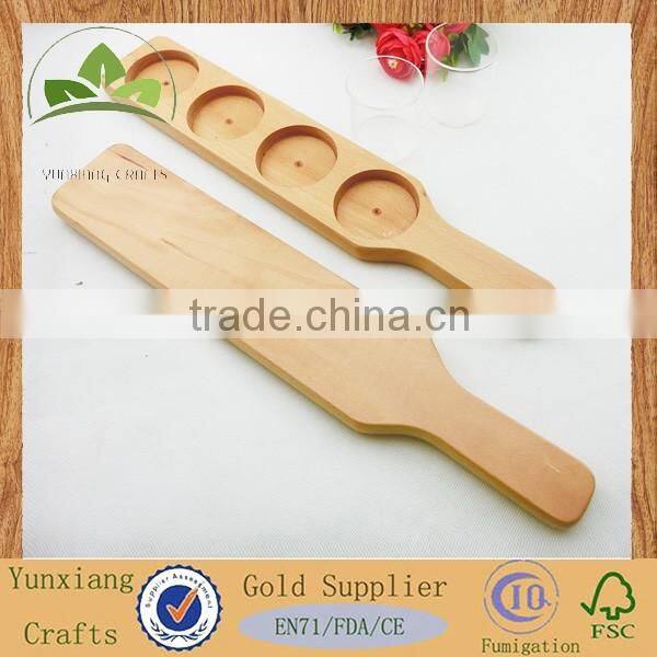 Wooden wine cup tray wooden beer serving tray