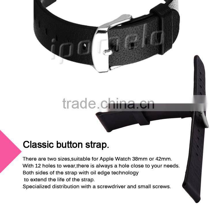 2015 new products watch band for Apple Watch, Leather watch band with buckle Watchband For Apple Watch
