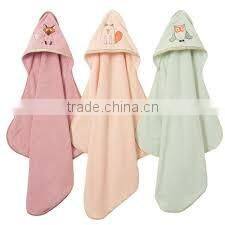 100%cotton cute baby hooded bath towel China manufacturer HOOT-021