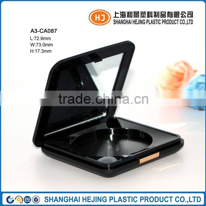 Square compact powder container with mirror cosmetic use